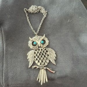 24 inch necklace, turquoise, eyes, costume, jewelry, unique statement, piece